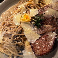 Linguine ai Funghi com Filé